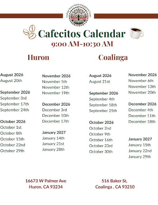 cafecito calendar