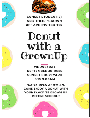 Donut with a Grown Up flyer