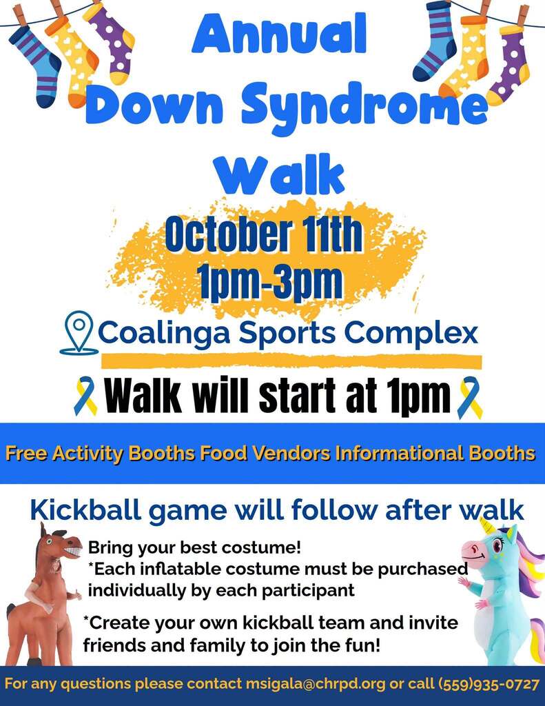 Annual Down Syndrome Walk flyer