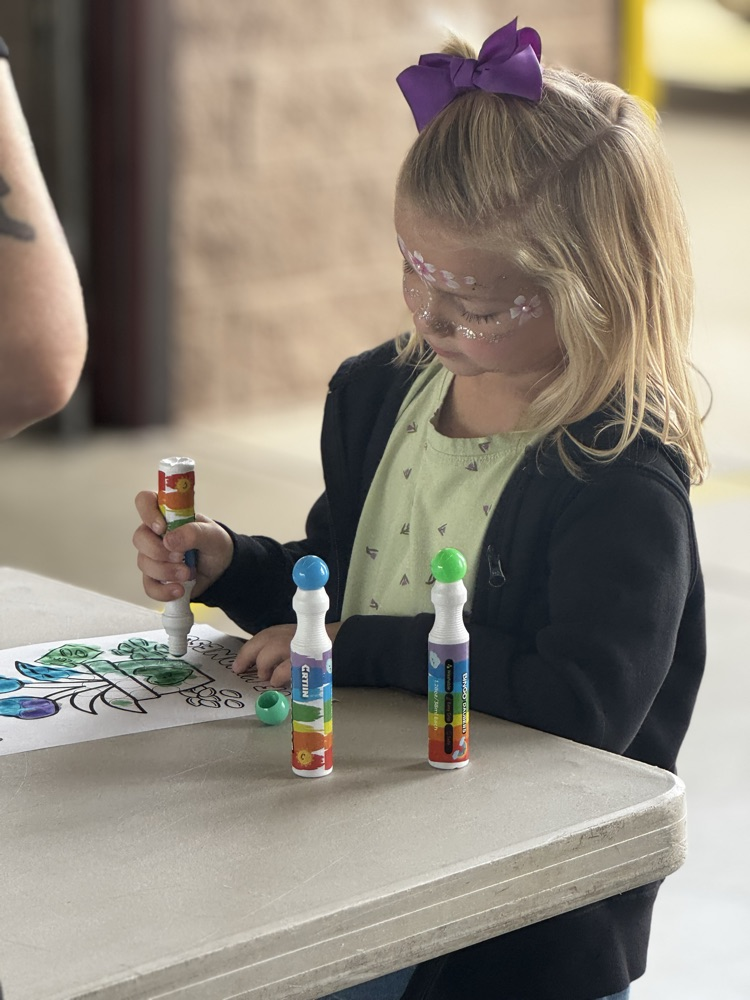 Coloring at the Coalinga Fire Dept Open House