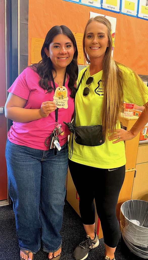 Bishop/Dawson's Campus Safety Liaison Tristin surprises a staff member with a little thank you for being safety-minded