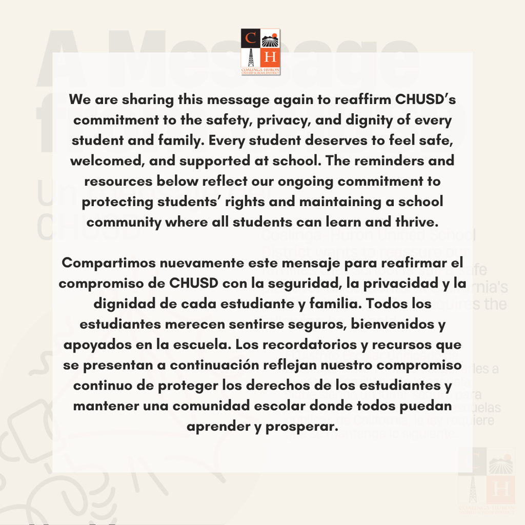 Message from the district, 1 of 6