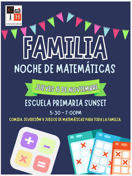 Family Math Night Flyer