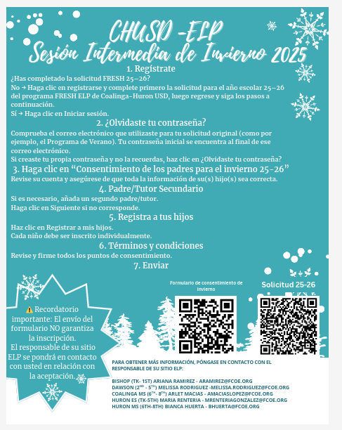 Winter Program Flyer 2025 Spanish Part 2