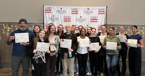 All of the students who participated in the competition with Mr. Tassoni.