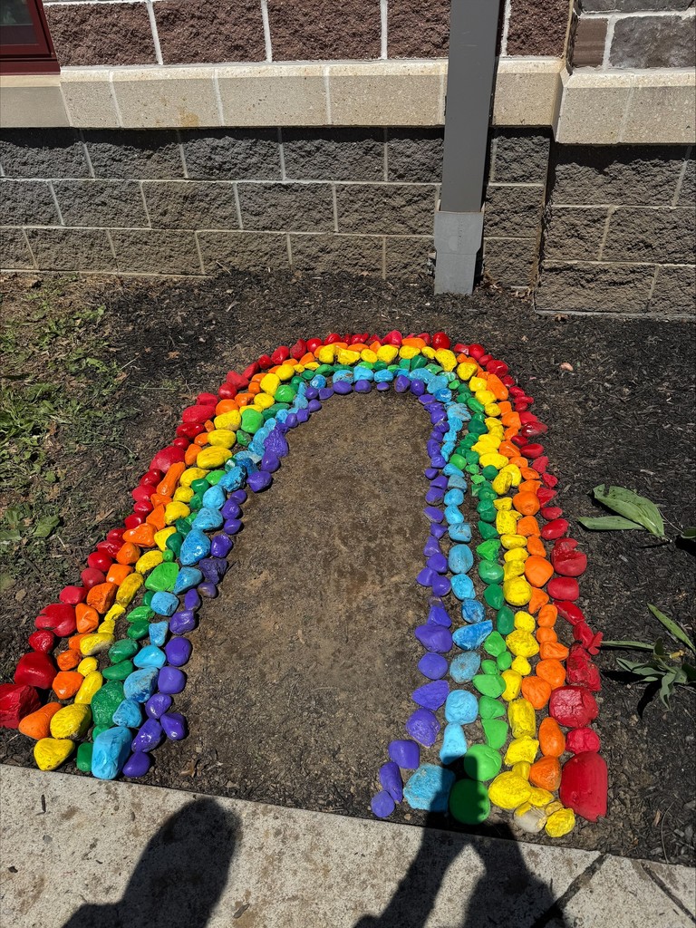 Rainbow rock garden.