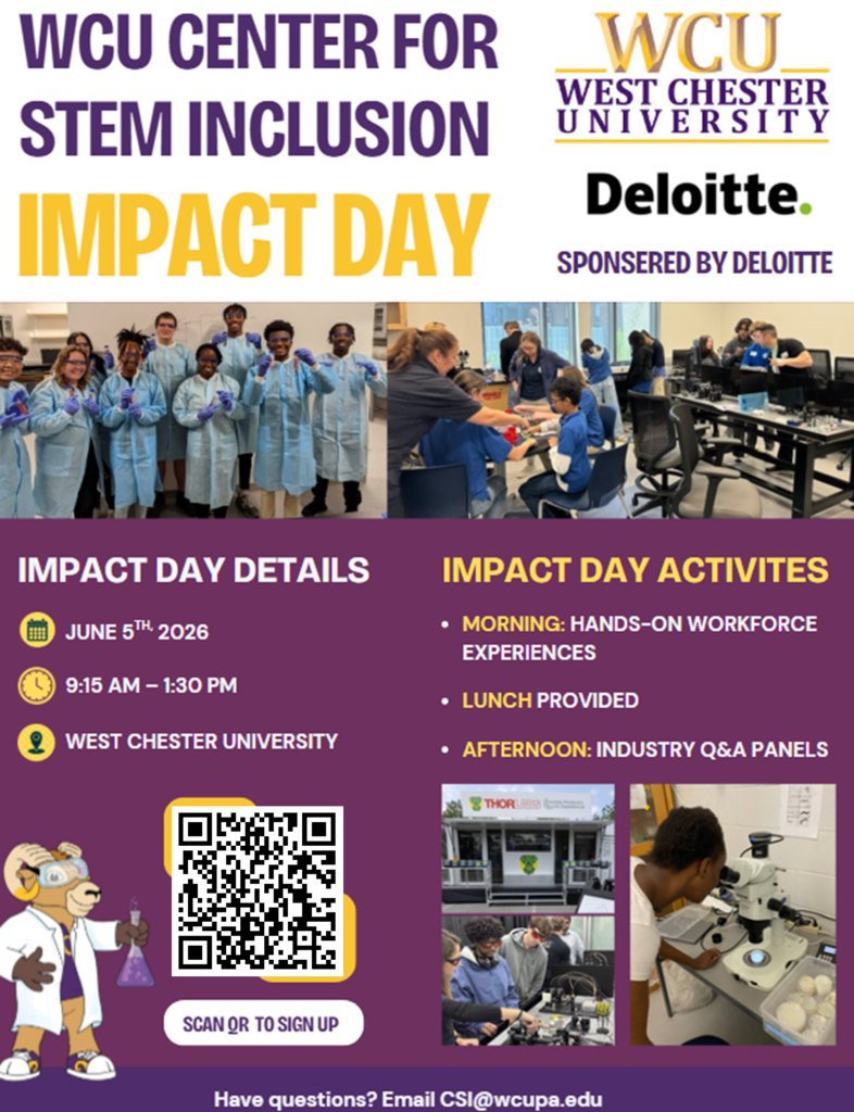 WCU Center for Stem Inclusion "Impact Day" flyer.