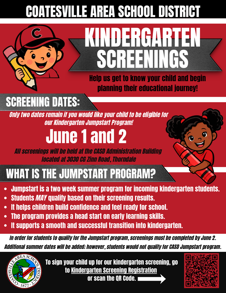 Kindergarten Screenings Flyer 3 for 2026 (English)