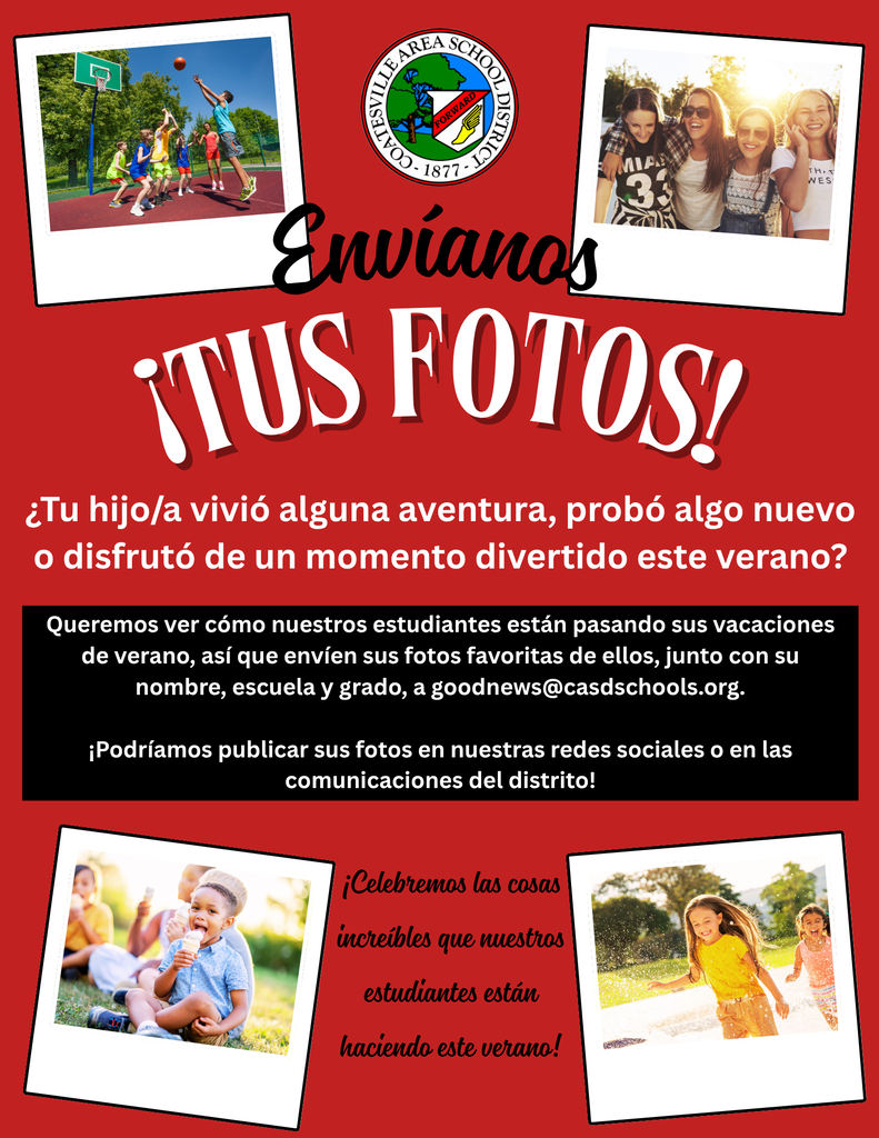 Send Us Your Summer Photos flyer (Spanish)