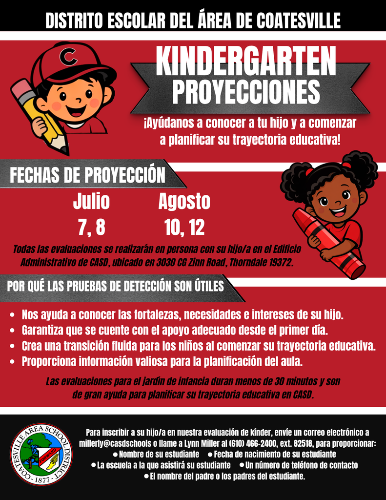 Kindergarten Screenings Flyer #4 (Spanish)