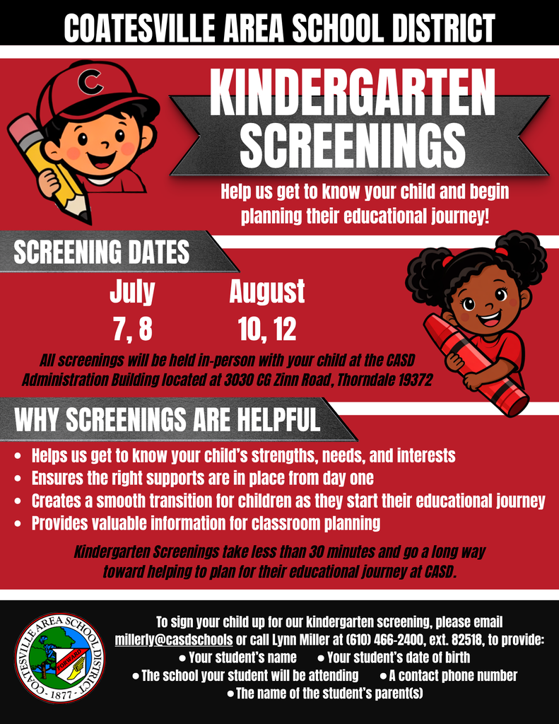 Kindergarten Screenings Flyer #4 (English)
