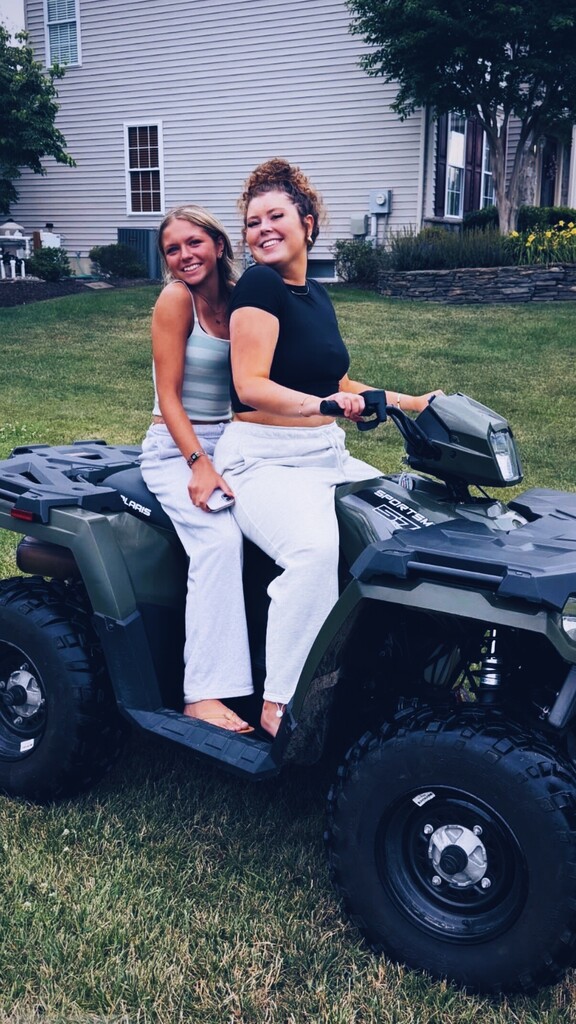 Summer Snapshots 2026 -- Kylee and Hayden riding their four-wheeler.