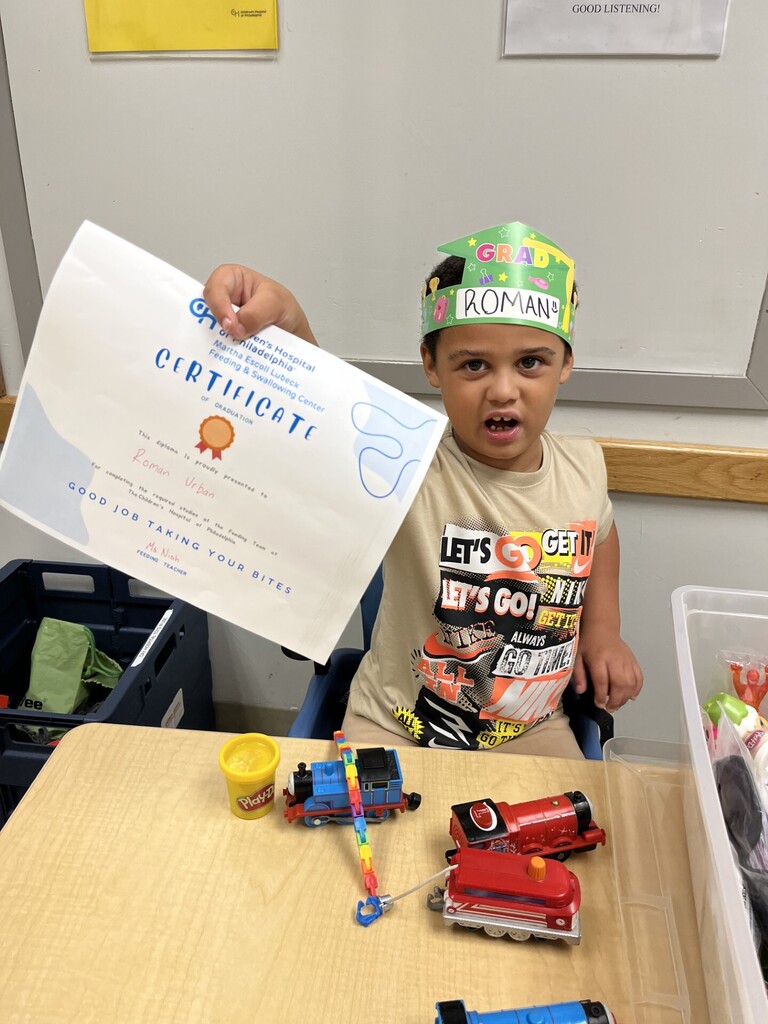 Summer Snapshots 2026 -- Roman Urban completing therapy at CHOP.