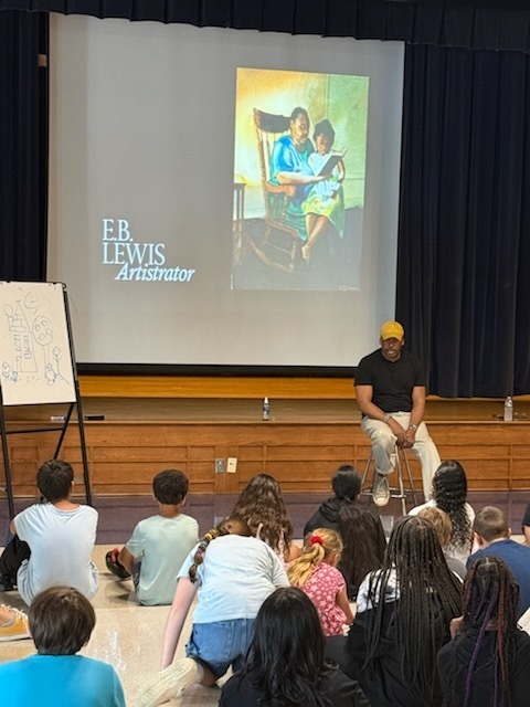 E.B. Lewis visits Rainbow Elementary 2026 summer program pic #1