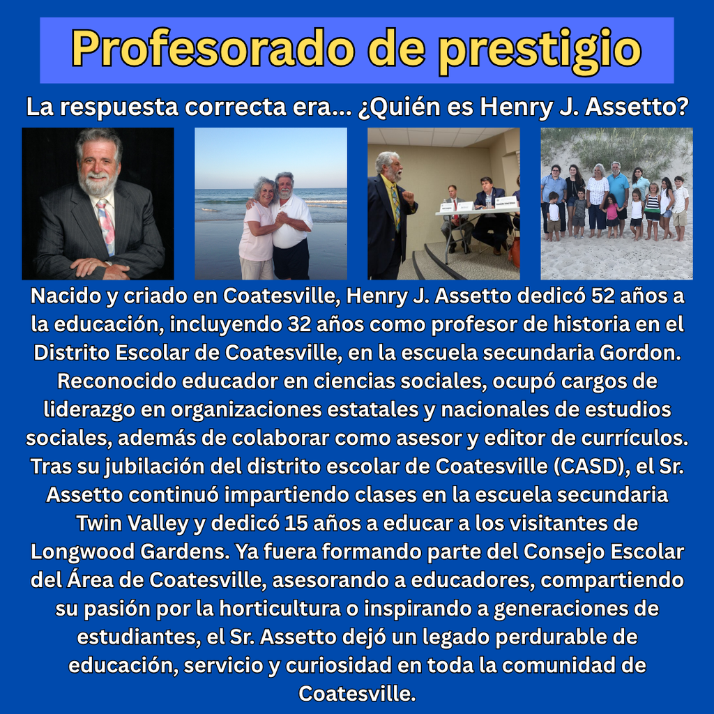 Tuesday Trivia--Week 2 Answer: Henry J. Assetto (Spanish)