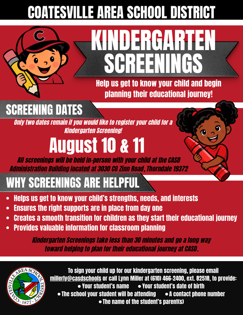 Kindergarten Screenings Flyer #5 2026 (English)