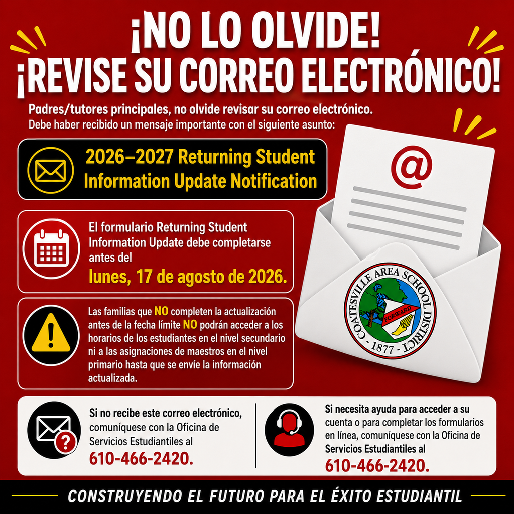 Registration Reminder #2 for 2026: Check Your Email (Spanish)
