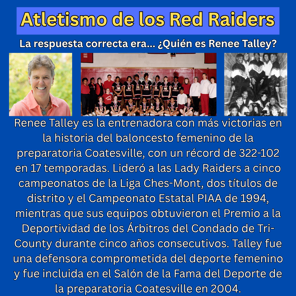 Trivia Tuesday Week 4 Answer -- Who is Renee Talley? (Spanish)