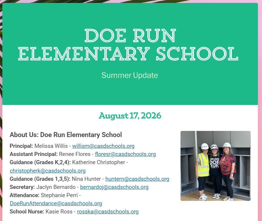 Doe Run Summer Update Newsletter