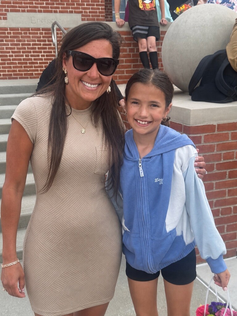 Summer Snapshots 2026 -- Grace and Mrs. Miller outside dance recital