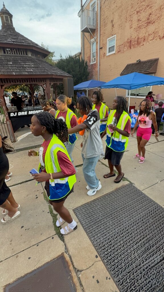 CASD Student Climate Ambassadors dancing at the  First Friday event on Friday, September 4 pic#