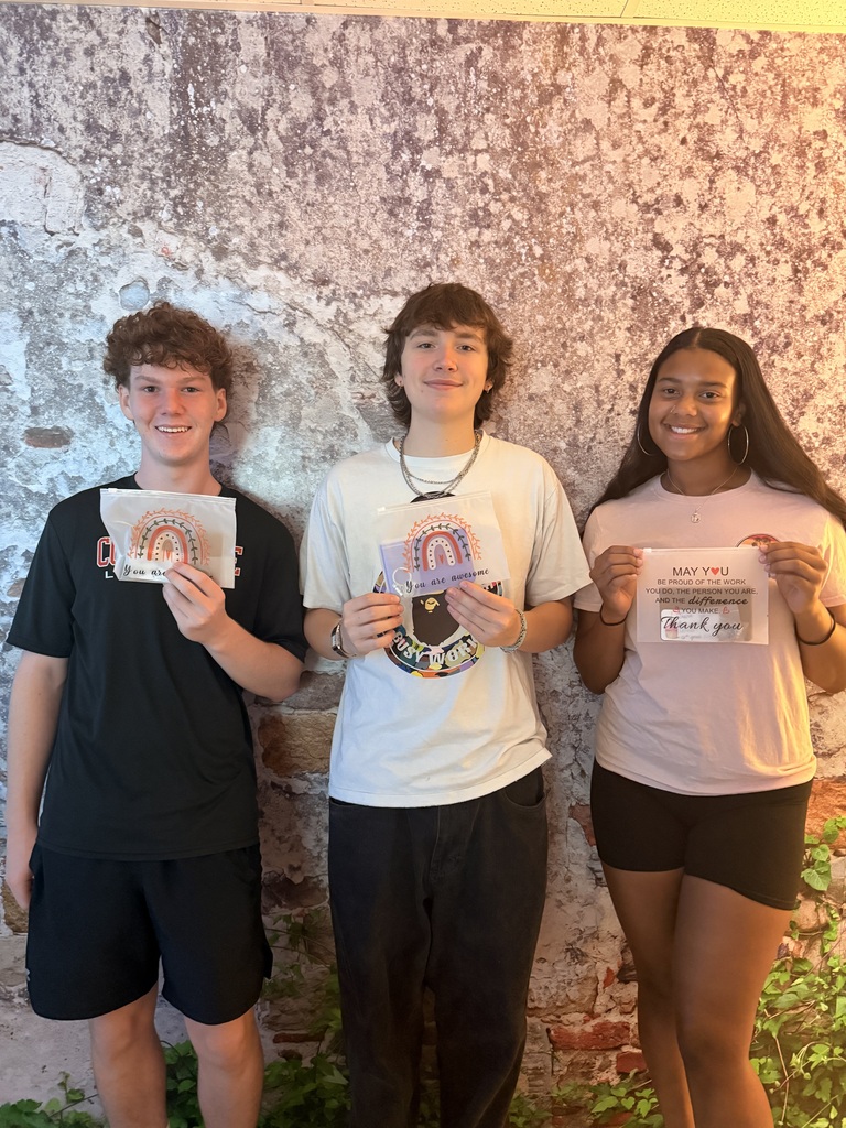 Declan Brady, Brandon Berger, and Camryn Johnson, members of the Angela C. Cristoforo Chapter of the National Honor Society, recently volunteered their time to organize Bravery Kits for firefighters and first responders who continue to serve their communities each day.