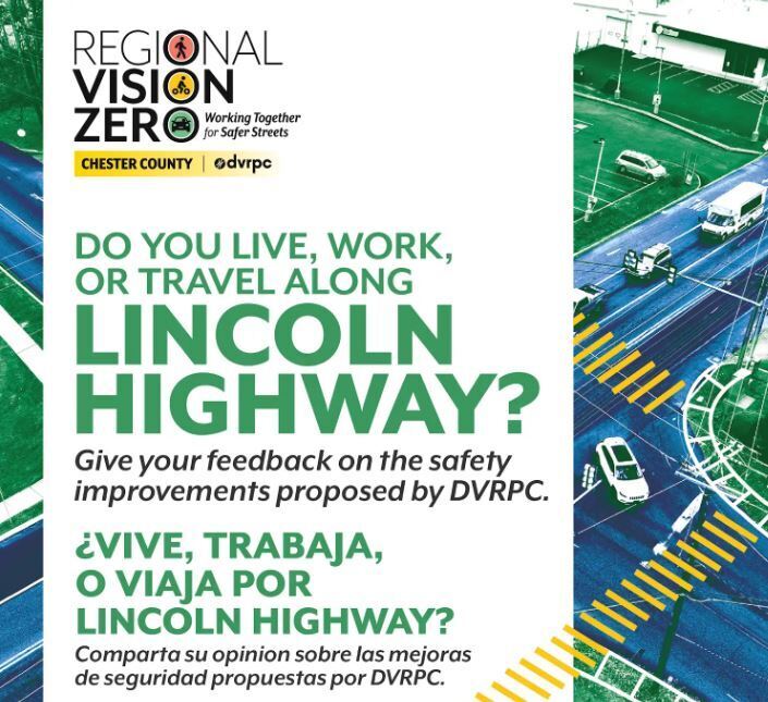 DVRPC Regional Vision Zero graphic (English and Spanish)