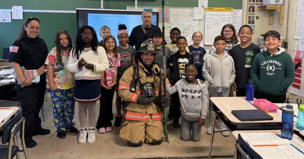 Fire Prevention Week at King's Highway Elementary: Classroom visits by Wagontown Fire Company on Friday, October 9, pic#1