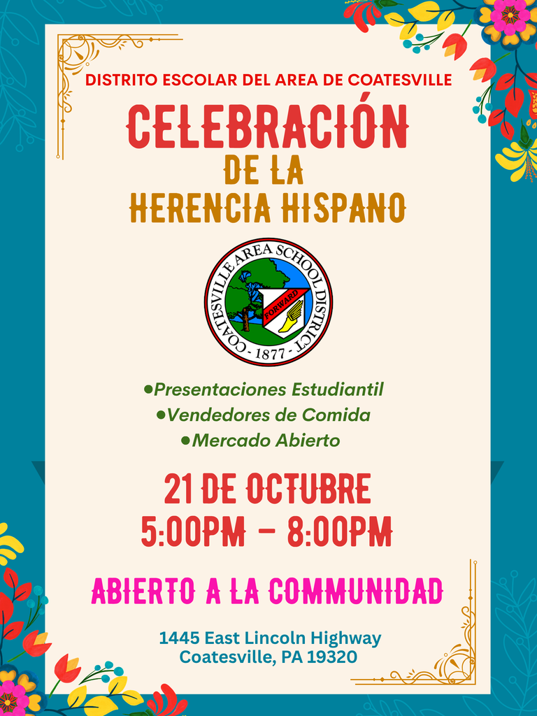 Hispanic Heritage Month Celebration flyer (Spanish)