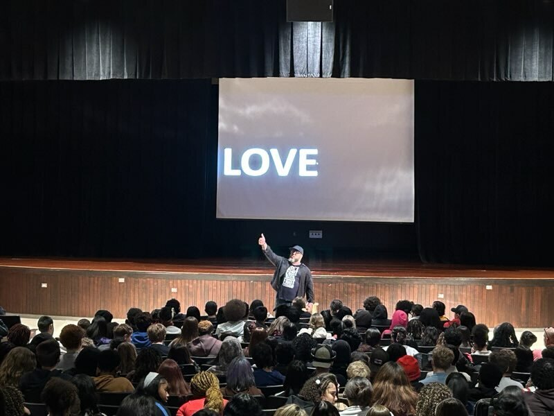 Motivational speaker Carlos Ojeda Jr. visits Coatesville Area Senior High School on Friday, October 16, pic#6