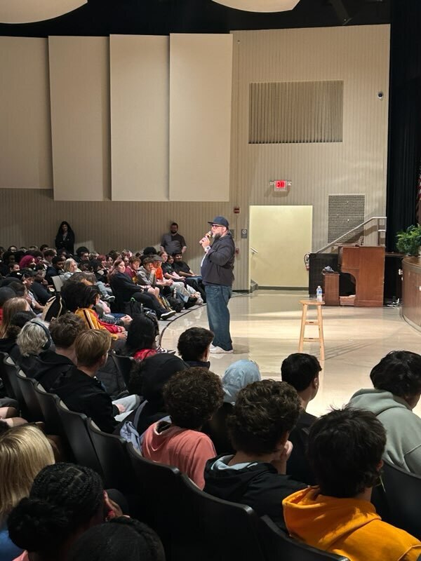 Motivational speaker Carlos Ojeda Jr. visits Coatesville Area Senior High School on Friday, October 16, pic#4
