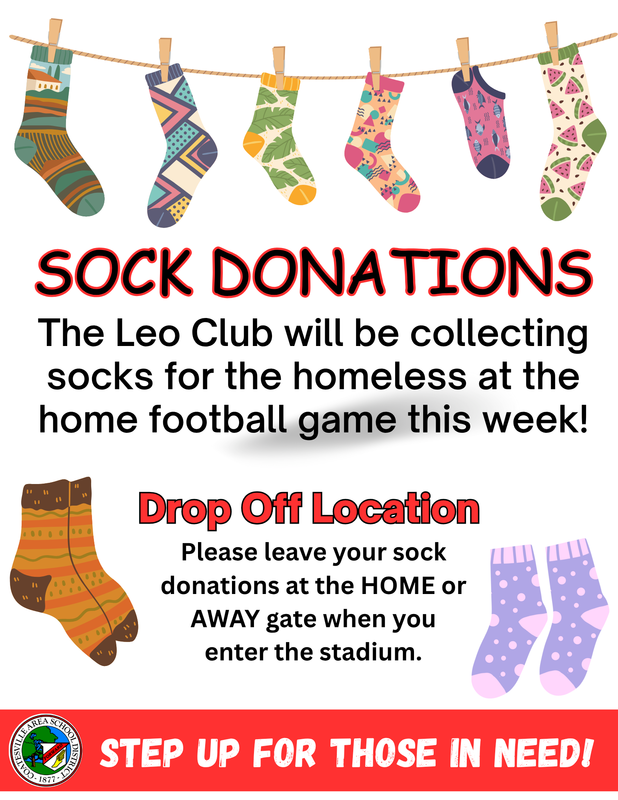 Leo Club Sock Donations_English