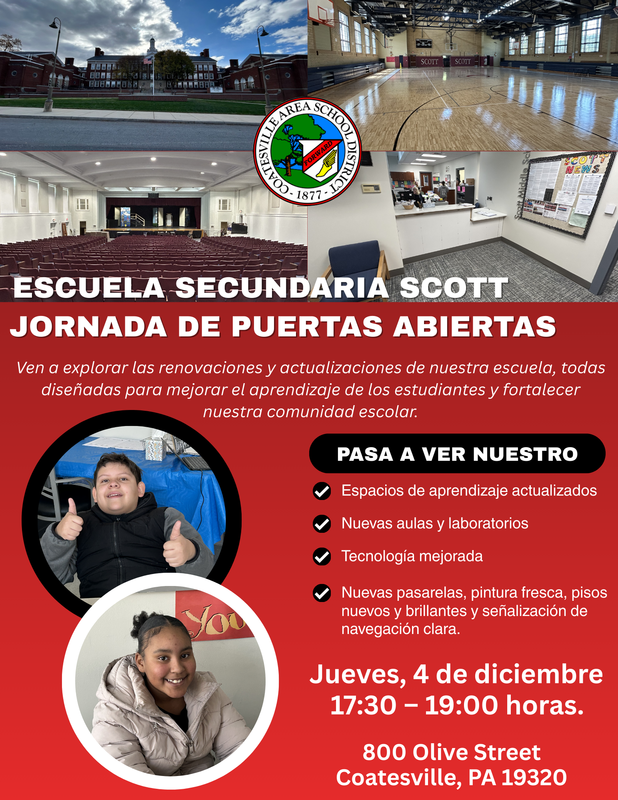 Scott Middle School Open House (Spanish)