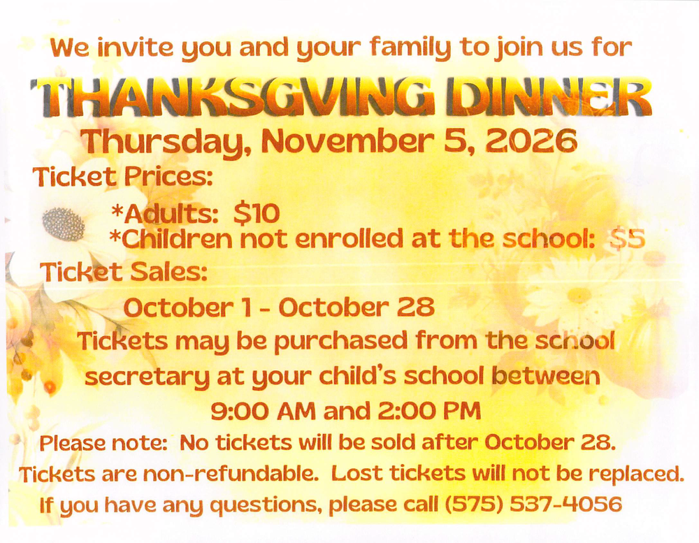 Thanksgiving flyer