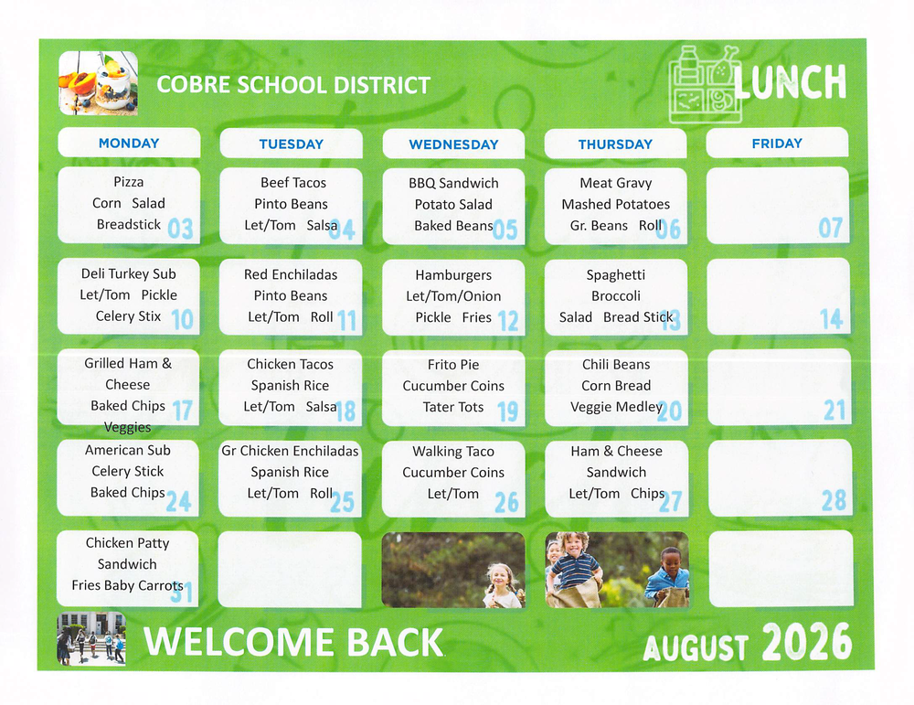 lunch menu