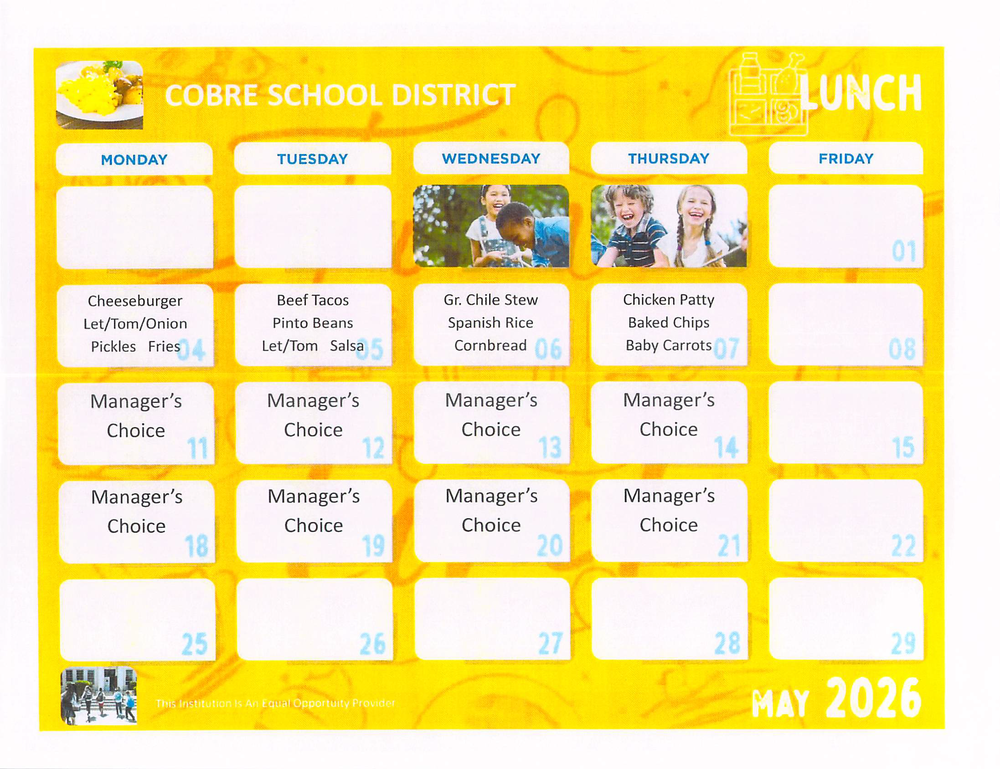 lunch menu