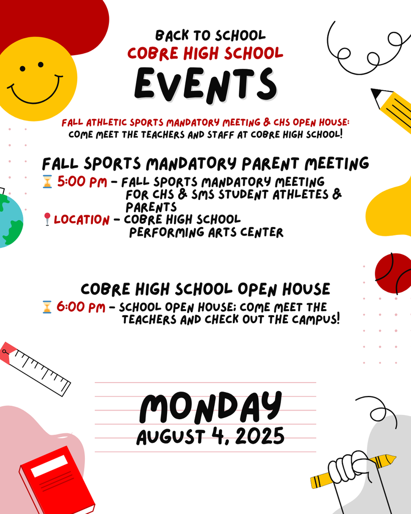 Cobre High School Back to School 25