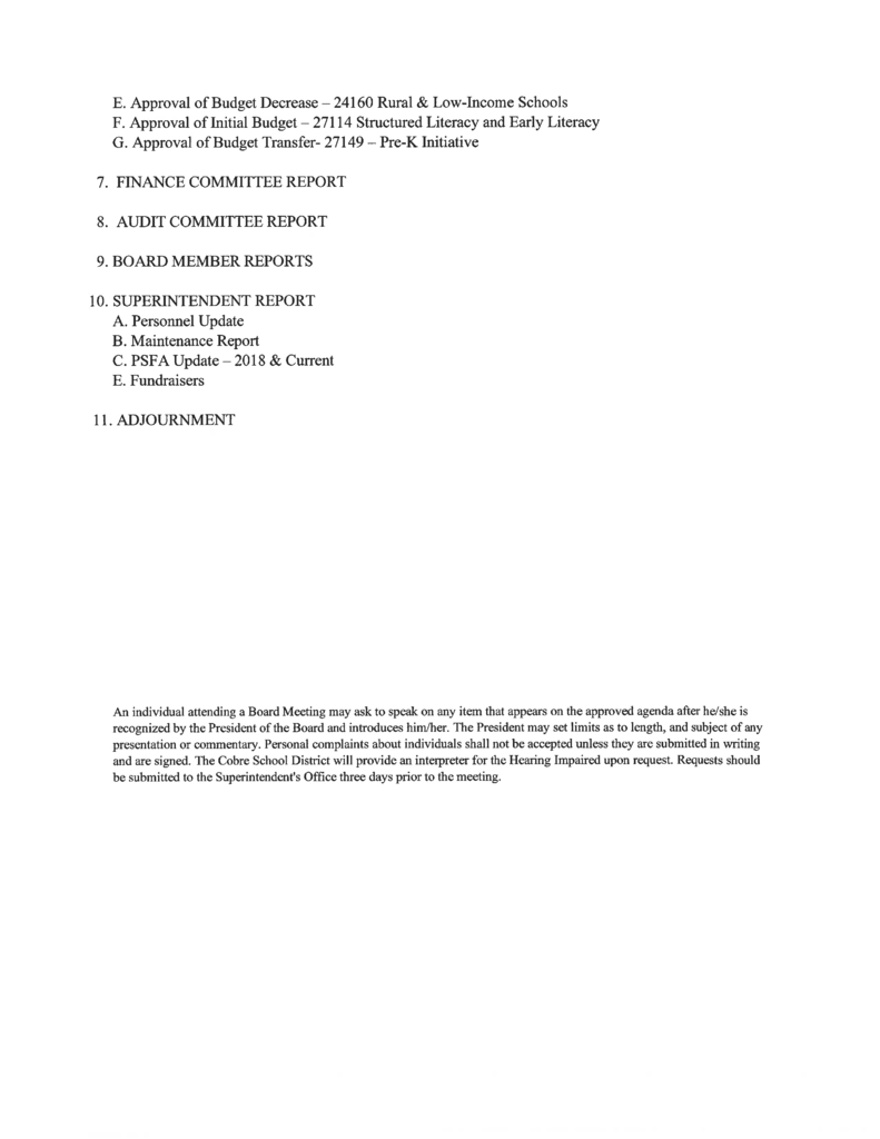Agenda Page 2