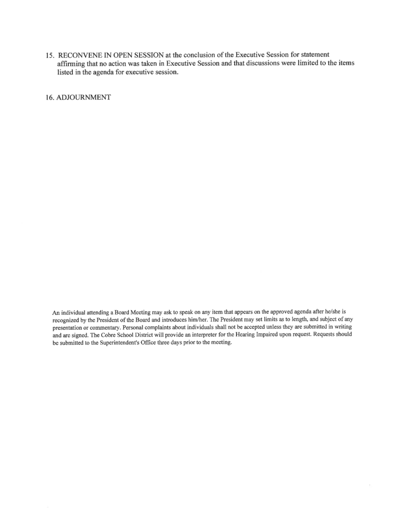 Agenda Page 3