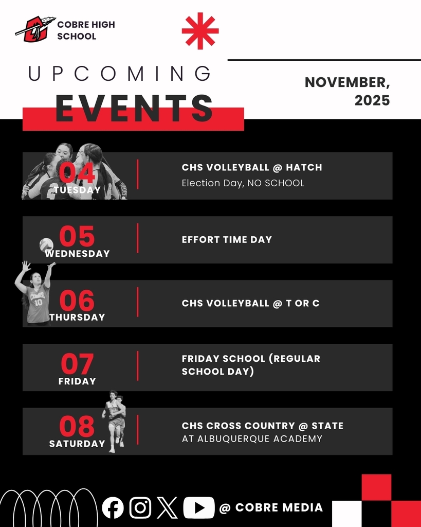 Upcoming Events week of 11/3/25