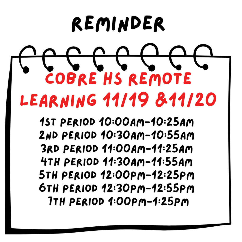 Remote Learning Schedule