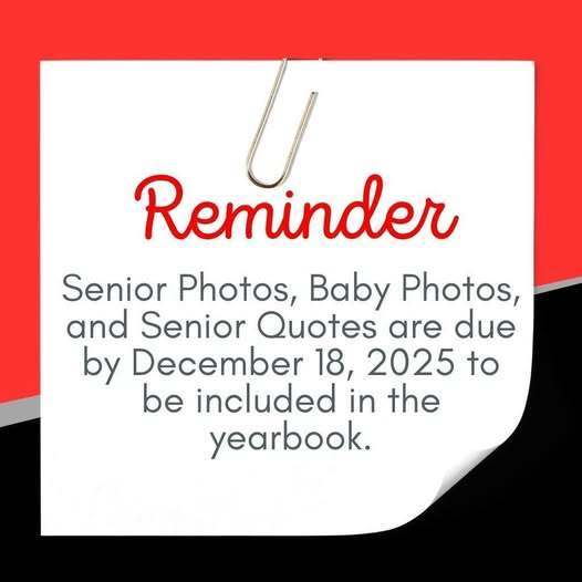 Senior Photo Reminder