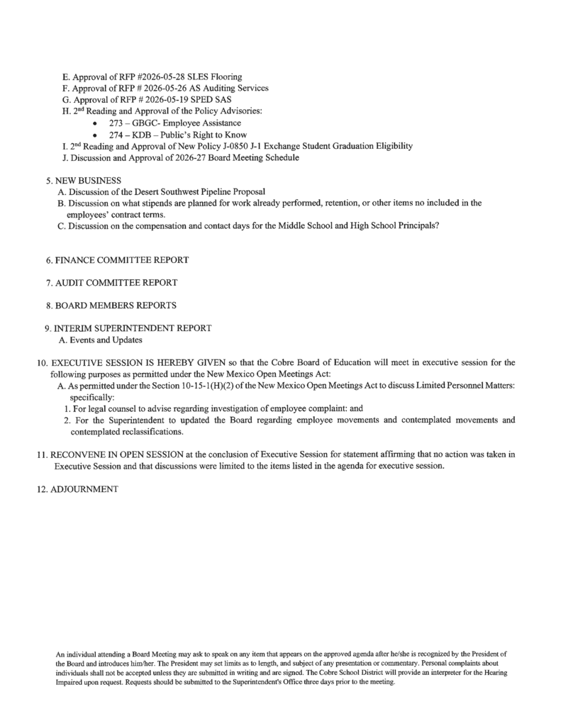 Agenda Page 2