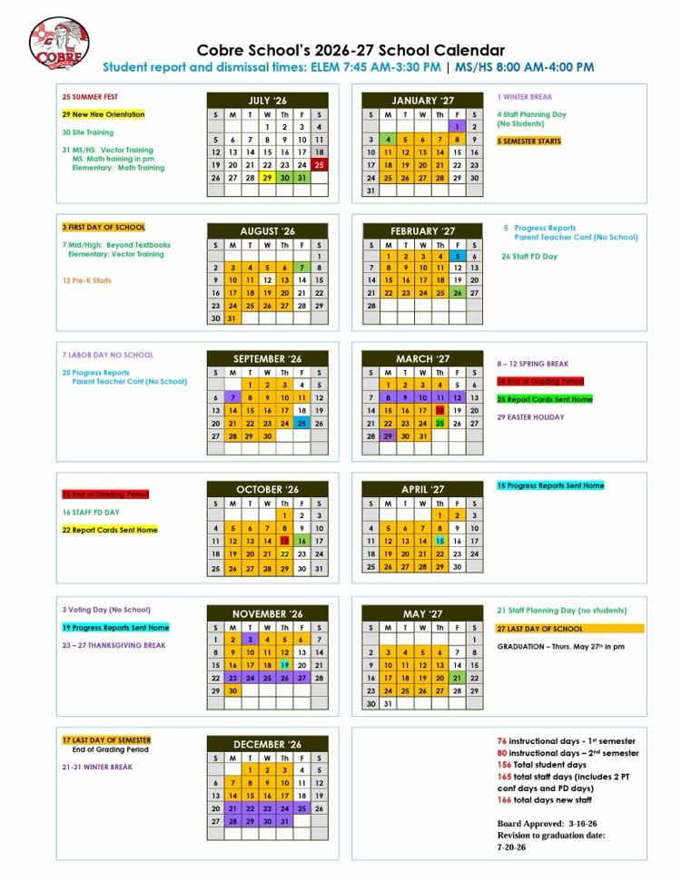 Recised CCSD Calendar 26-27 - 7.20.26