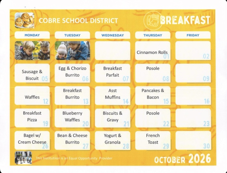 October Menu