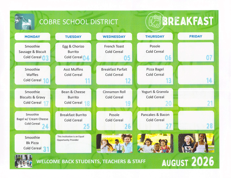 Breakfast Menu
