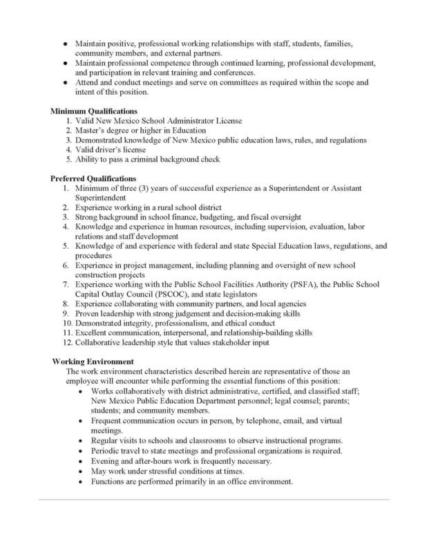 Superintendent Job Description Page3