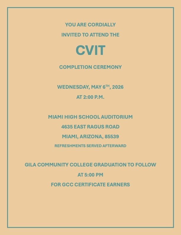 CVIT Completion Ceremony Flyer