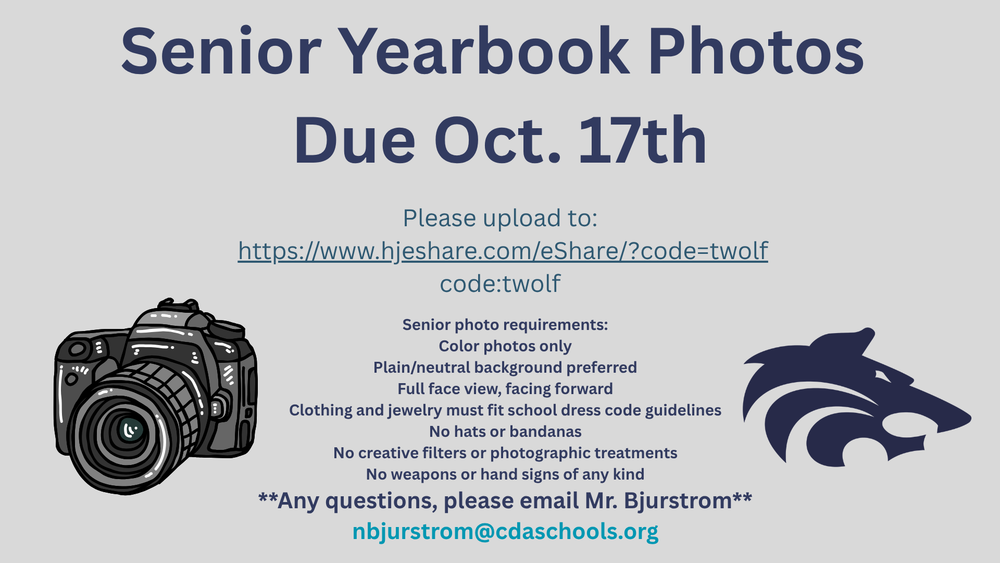 Senior Photos due