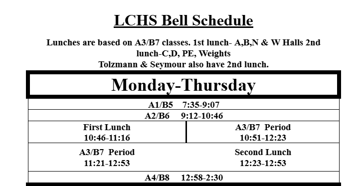 Bell schedule